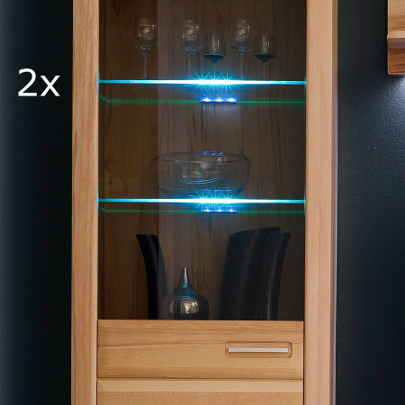 Glaskantenbeleuchtung LED 2-er Set weiß 5000K inkl Trafo und Zuleitung