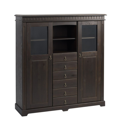 CORDOBA Highboard 2-trg. Kommode Kiefer massiv kolonial lackiert