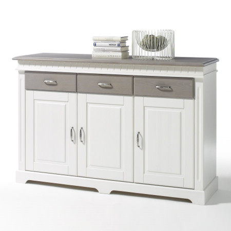 Sideboard weiß 144 cm Kiefer massiv CORDOBA
