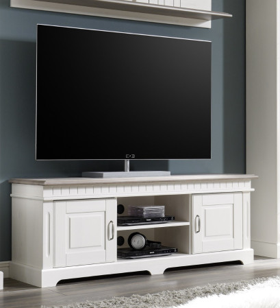 TV-Lowboard 144 cm weiß Kiefer massiv CORDOBA