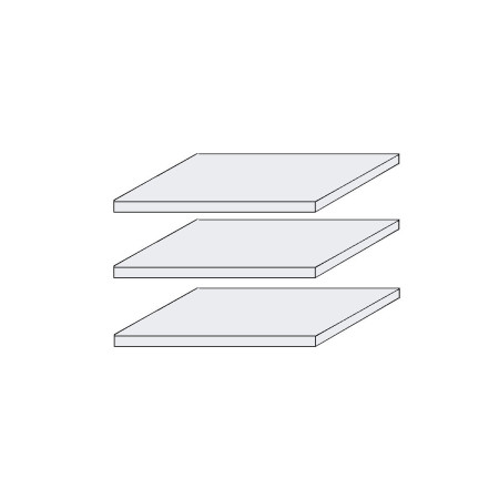 SEVILLA 3x schmale Fachböden für 4-türigen Schrank Kiefer weiß