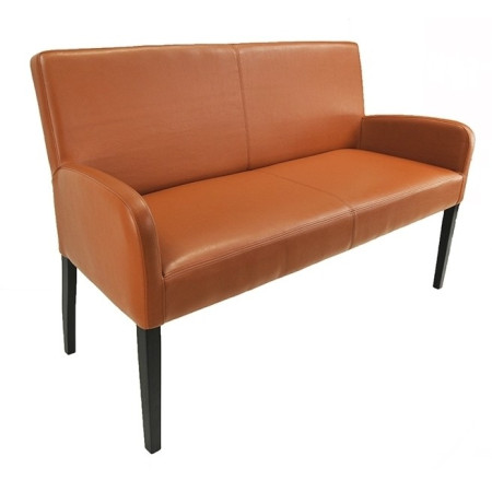 Sitzbank aus Kunstleder 183 cm Beine aus Buche oder Eiche Farben wählbar ALFO