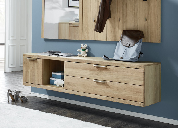 Lowboard Hängeschrank aus Eiche bianco 170 cm breit Nr.11