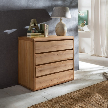 Kommode mit 4 Schubladen Kernbuche massiv VERONA 