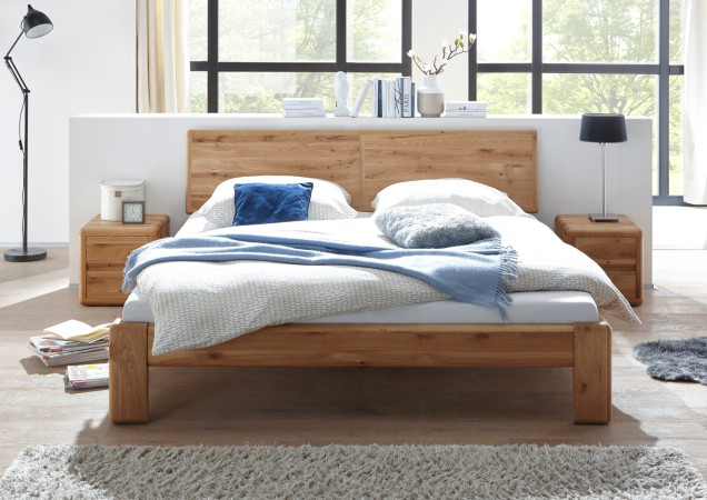 Doppelbett Wildeiche massiv VERONA
