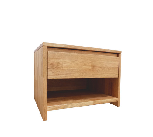 FLORENZ Nachtschrank mit 1 Schublade aus massiver geölter Wildeiche