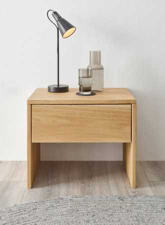 Nachtkommode aus geölter Eiche massiv mit Schubkasten HL-227