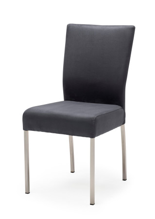 Esszimmerstuhl aus Microfaser Farbe wählbar Beine aus Edelstahl QIARA