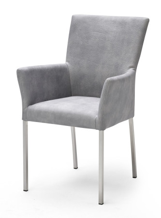 Armlehnstuhl aus Stoff Farbe wählbar Beine aus Edelstahl QIARA