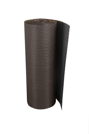 Sichtschutzmatte Polyrattan 90cm Meterware dunkelbraun