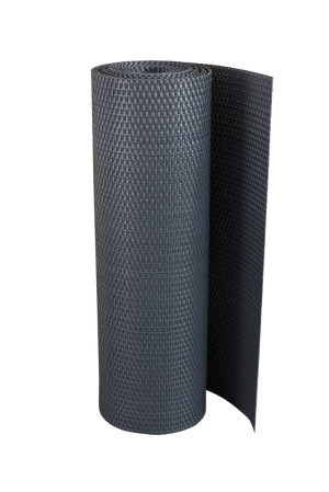 Sichtschutzmatte Polyrattan 90cm Meterware grau
