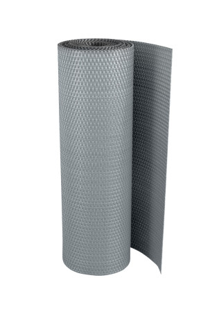 Sichtschutzmatte Polyrattan 90cm Meterware hellgrau