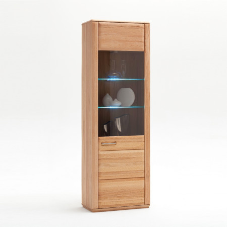 Vitrine Kernbuche teilmassiv rechts Sanremo