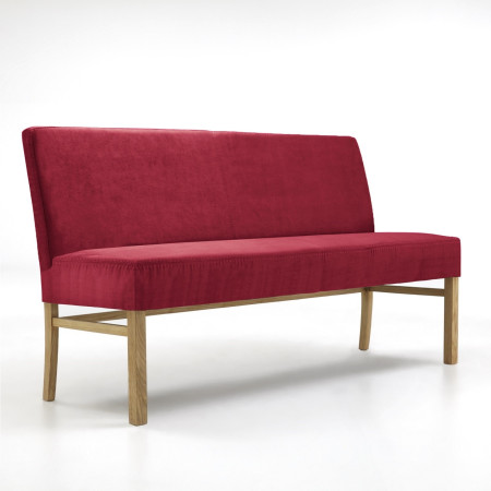 Sitzbank aus Microfaser 90 cm Beine aus Buche oder Eiche Farben wählbar SOPHIE