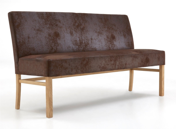 Sitzbank aus Stoff 160 cm Beine aus Buche oder Eiche Farben wählbar SOPHIE