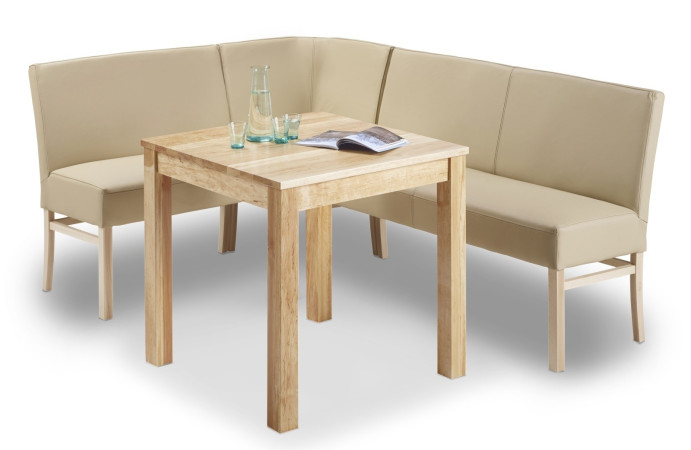 Eckbank aus Leder Beine aus Buche oder Eiche Farben wählbar SOPHIE