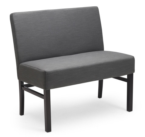 Sitzbank aus Stoff 120 cm Beine aus Buche oder Eiche Farben wählbar SOPHIE