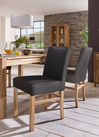 Esszimmerstuhl aus Kunstleder Beine aus Buche oder Eiche Farben wählbar SOPHIE