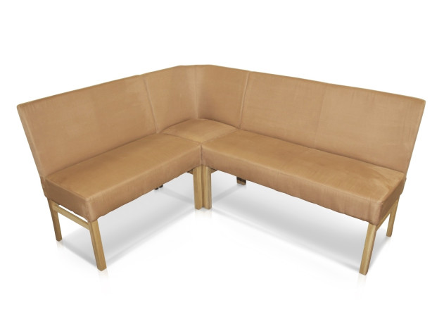 Eckbank aus Microfaser Beine aus Buche oder Eiche Farben wählbar SOPHIE