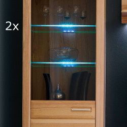 Glaskantenbeleuchtung LED 2-er Set weiß 5000K inkl Trafo und Zuleitung