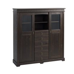 CORDOBA Highboard 2-trg. Kommode Kiefer massiv kolonial lackiert