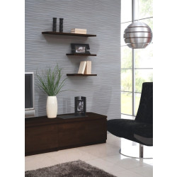 Wandboard 120 cm massive Buche, wenge braun SOLINA 
