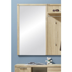 Garderoben-Spiegel aus Eiche massiv Bianco 70 cm breit