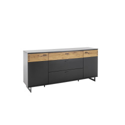 Sideboard 180 cm anthrazit + Wildeiche TL3100