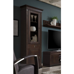 CORDOBA Vitrine links Kiefer massiv kolonial lackiert