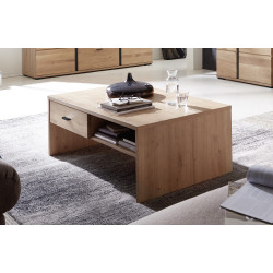 Couchtisch 110x65 cm Eiche Bianco teilmassiv Davos