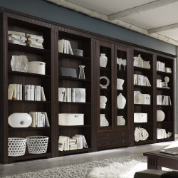 CORDOBA Regal Vitrine Bibliothek Kiefer massiv kolonial lackiert