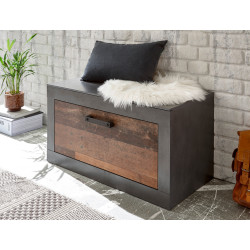 Garderoben-Schuhschrank 80x44 cm mit 1x Klappe used-look QUEENS