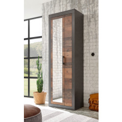 Garderobenschrank 201x65 cm 2-türig used-look QUEENS