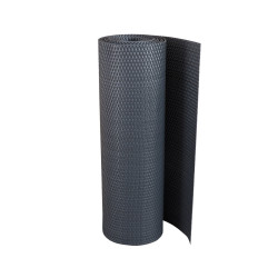 Sichtschutzmatte Polyrattan 90cm Meterware grau