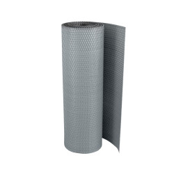 Sichtschutzmatte Polyrattan 90cm Meterware hellgrau