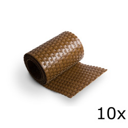 Sichtschutzstreifen Polyrattan 255x19cm rostbraun