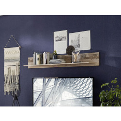Wandboard mit Ablageboden 136x20 cm Used Style Mix + Metallgestell anthrazit ROOF