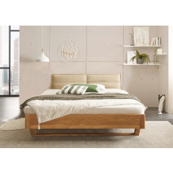 Schwebebett aus Eiche Massivholz 180x200