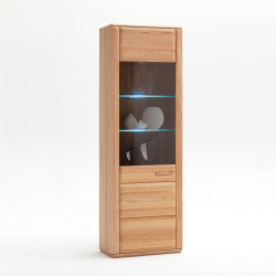 Vitrine Kernbuche teilmassiv links Sanremo