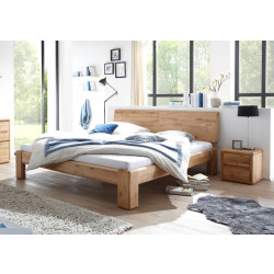 Bett 160x200 Wildeiche massiv geölt VERONA 
