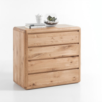 Kommode 80 cm Wildeiche massiv Verona