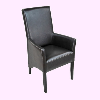 Armlehnstuhl aus Kunstleder mit Holzgestell Anatol xl