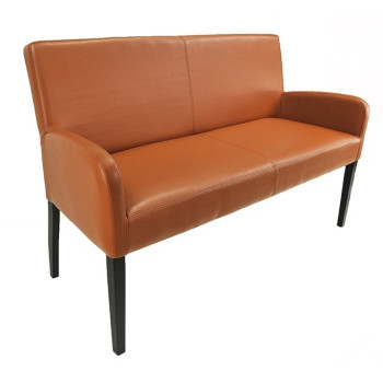 Sitzbank aus Kunstleder 123 cm mit Holzgestell Alfo
