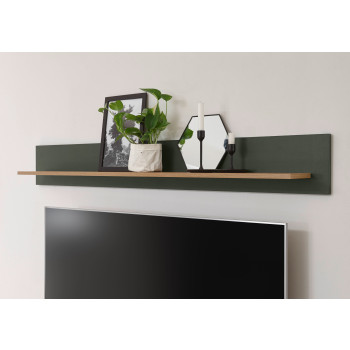 Wandboard mit Ablageboden 150x20 cm Grün + Eiche CASTLE