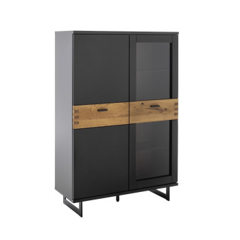 Highboard 90 cm anthrazit + Wildeiche TL3100