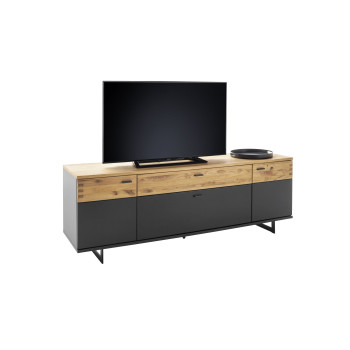 TV-Lowboard 195 cm anthrazit + Wildeiche TL3100