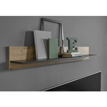 Wandboard mit Ablageboden 138x20 cm Eiche Graphit CORATO