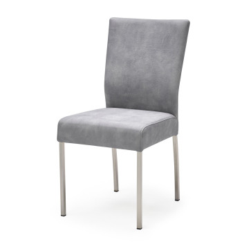 Esszimmerstuhl aus Stoff mit Edelstahl Gestell Qiara