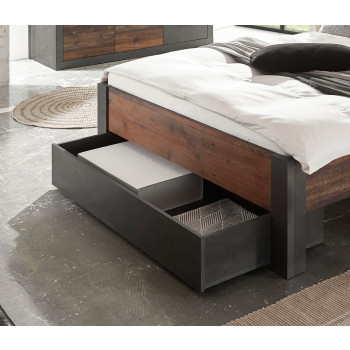 Bettschublade auf Rollen 127x22 cm used-look QUEENS