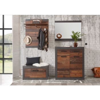 Garderoben-Set 4-teilig mit Kommode used-look QUEENS Nr. 3